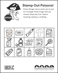 Thumbnail of the MPC's 'Stamp Out Poisons!' activity sheet